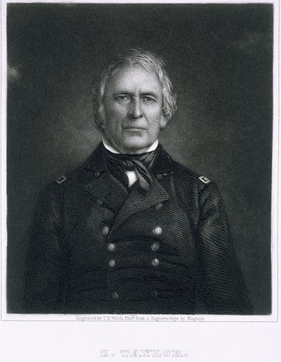 Zachary Taylor, grabado después de un daguerrotipo por Thomas B. Welch (1814-74) de Maguire